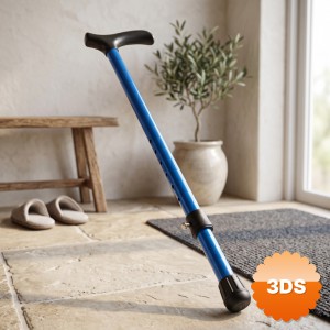 Ayarlanabilir Metal Pimli Baston Ergonomik Saplı Yürüyüş Desteği