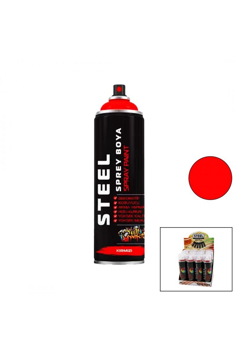 Kırmızı Sprey Boya 200 ml Akrilik Esaslı