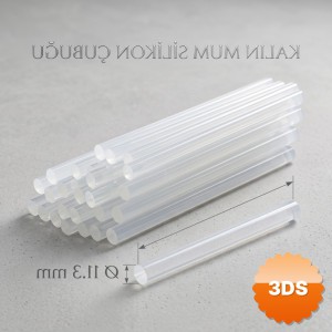 Kalın Mum Silikon Çubuğu 11.3 mm 1 Kilogram Şeffaf