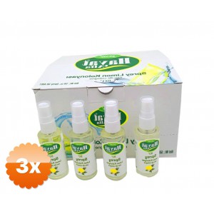 3 Adet Sprey Kolonya 50 ml Limon Kolonyası 80 Derece