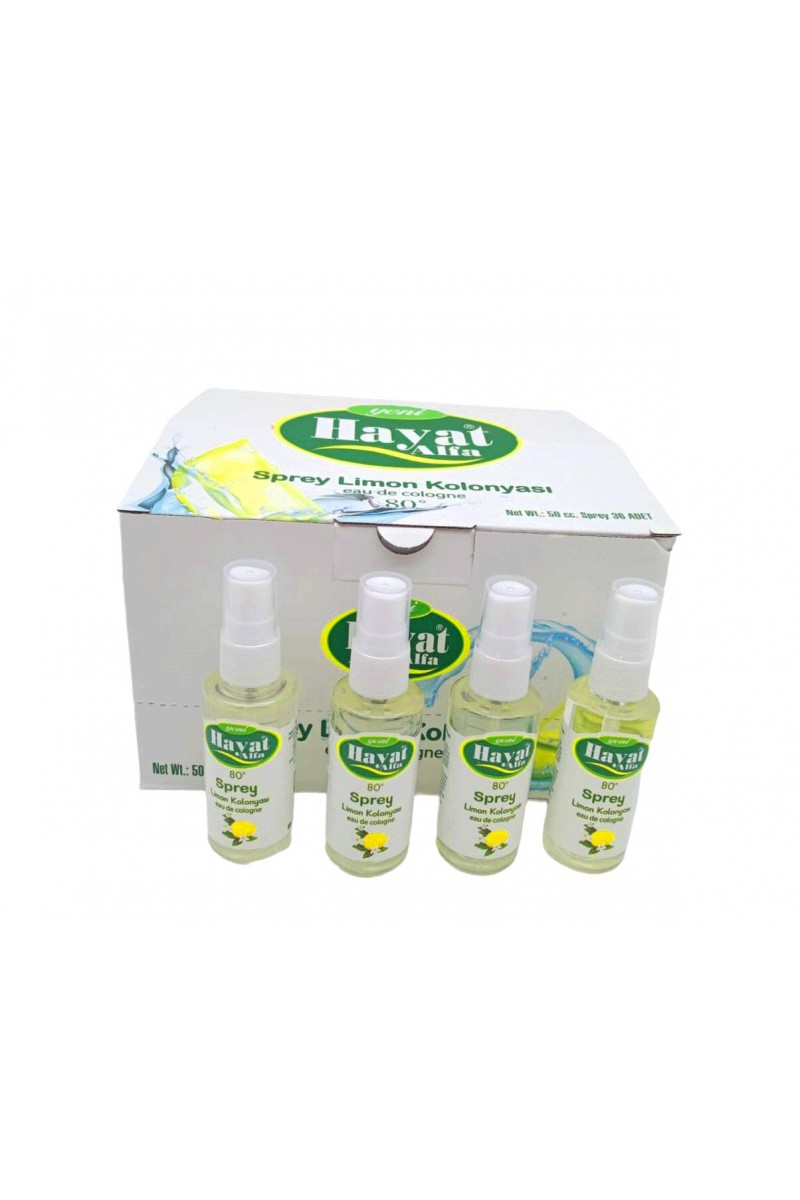 Sprey Kolonya 50 ml Limon Kolonyası 80 Derece