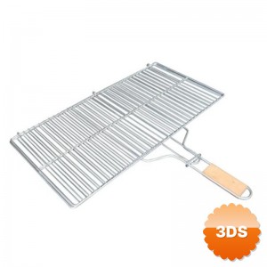 Büyük Boy Mangal Izgarası 50x30 cm Ahşap Saplı