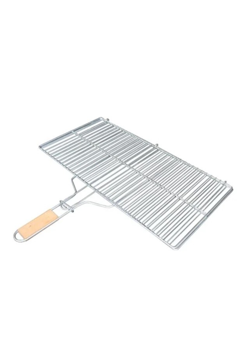 Büyük Boy Mangal Izgarası 50x30 cm Ahşap Saplı