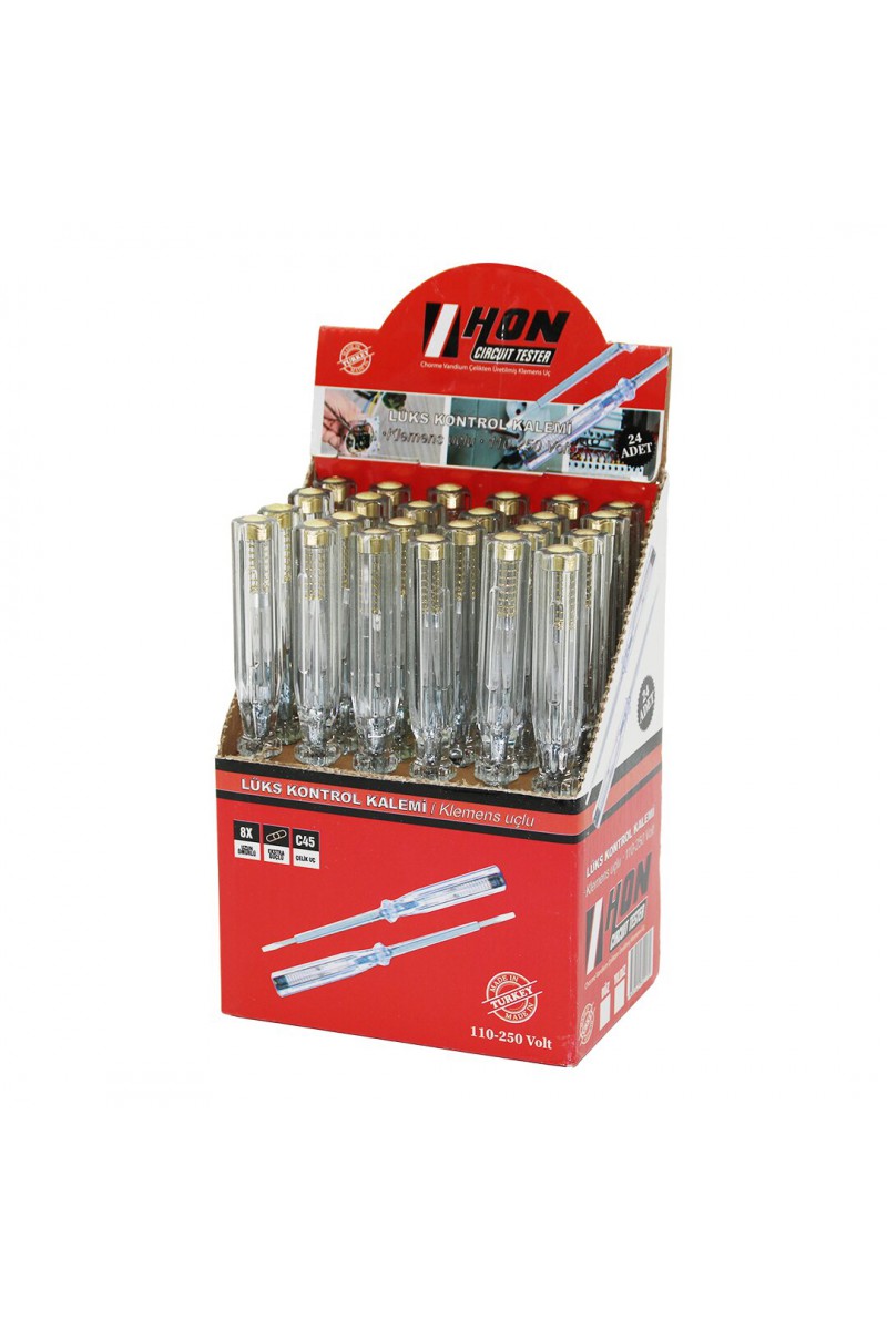 2 Adet - Lüks Kontrol Kalemi - Yıldız Uç - Çelik C45 - 110-250 V