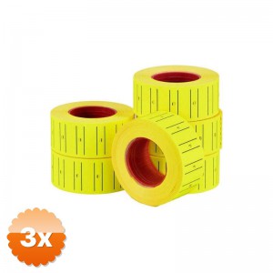 3 Adet Sarı Fiyat Etiketi 12x21 mm Rulo