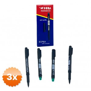 3 Adet Siyaah CD Kalemi Marker Asetat Kalemi