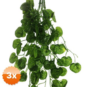 3 Adet Yapay Sarmaşık Yaprak Dekorasyonu Sarkıt Tasarım 12x300 cm