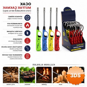Yaylı Ocak Mutfak Çakmağı Kıvrılabilir Metal Başlı