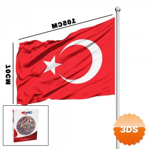 Türk Bayrağı 70x105 cm Alpaka Kumaş Ay Yıldız