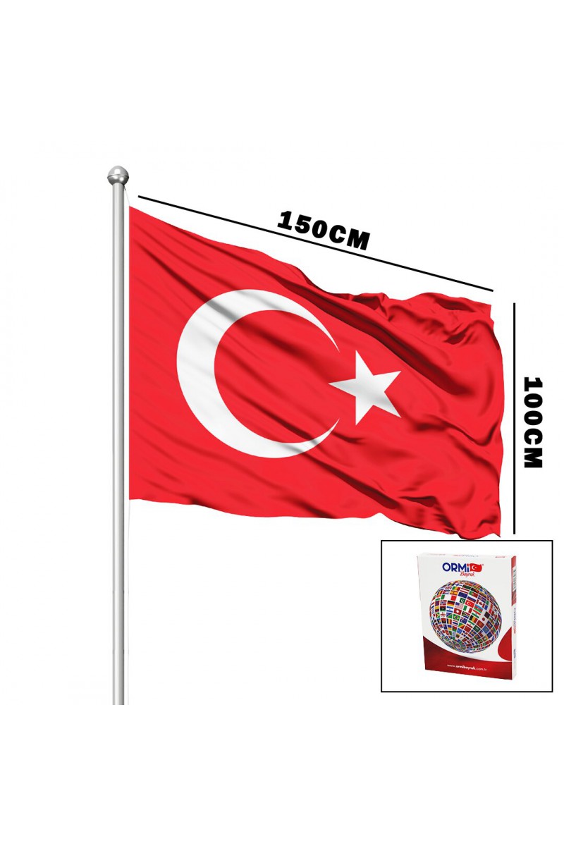 Türk Bayrağı - 100x150 cm - Alpaka Kumaş
