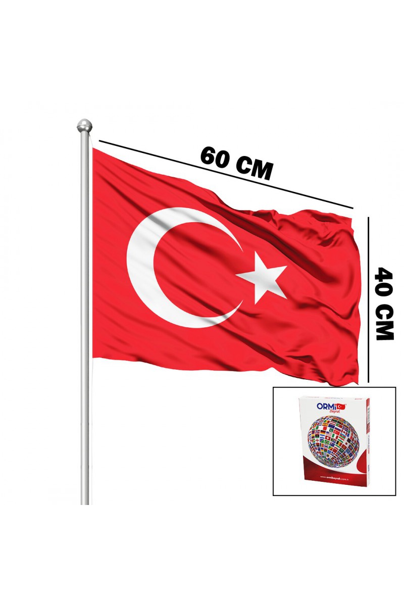 Türk Bayrağı 40x60 cm Alpaka Kumaş