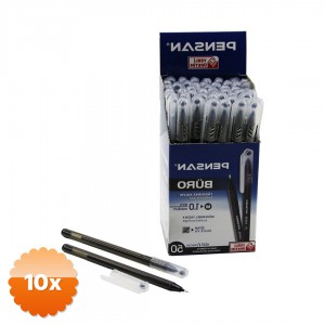 10 Adet Tükenmez Kalem Siyah Renk 1.0 mm Medium Uç