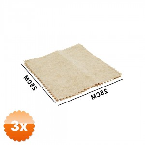 3 Paket Saf Doğal Temizlik Bezi Seti 3'lü Paket Lif Kabak Özlü 25x25 cm