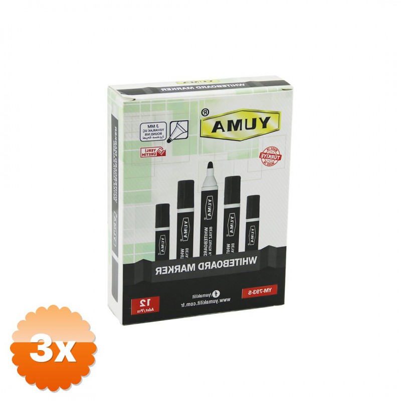 3 Adet Siyah Renk Tahta Kalemi 1.5-3 mm Yuvarlak Uç