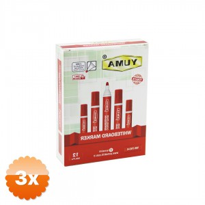 3 Adet Kırmızı Renk Tahta Kalemi - 1.5-3 mm - Yuvarlak Uç - 1 Adet