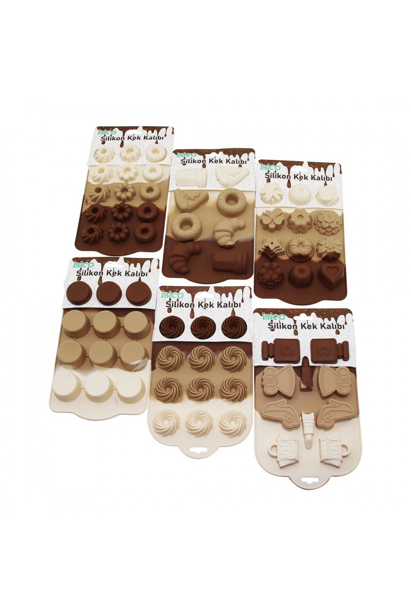 Mini Muffin Kek Kalıbı Silikon Karışık Model