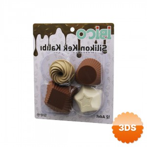 Muffin Kek Kalıbı Seti 12'li Paket Karışık Şekilli Set