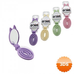 Aynalı Çocuk Tarağı Katlanır Oval Plastik 18 cm