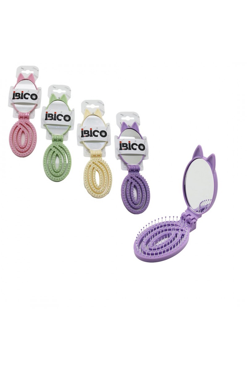 Aynalı Çocuk Tarağı Katlanır Oval Plastik 18 cm