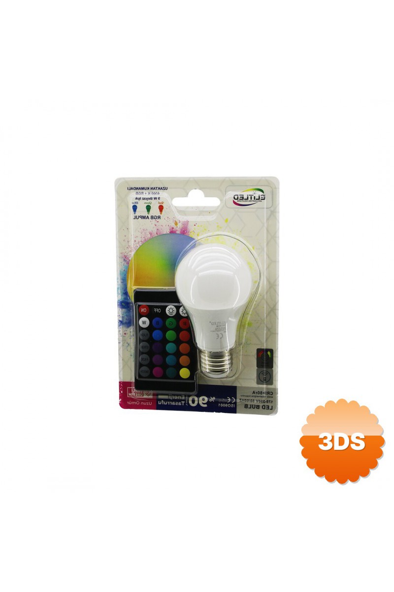 Uzaktan Kumandalı Led Ampul RGB Renkli E27 Duy