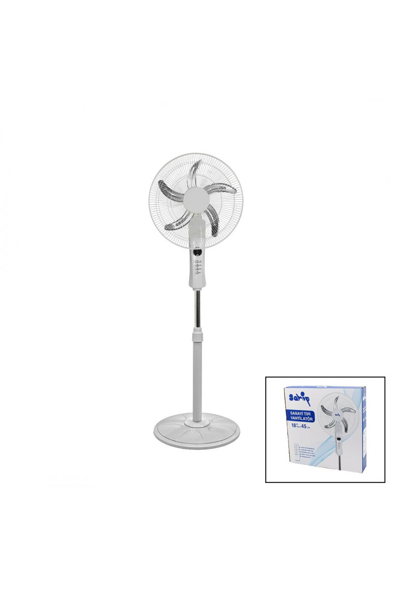 Uzaktan Kumandalı Vantilatör Sanayi Tipi 5 Metal Pervaneli 3 Kademe Hız Ayarlı