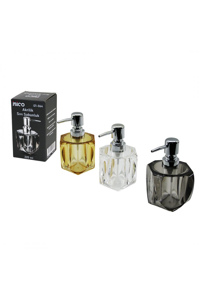 Kare Kalp Tasarımlı Sıvı Sabunluk 220 ml Akrilik