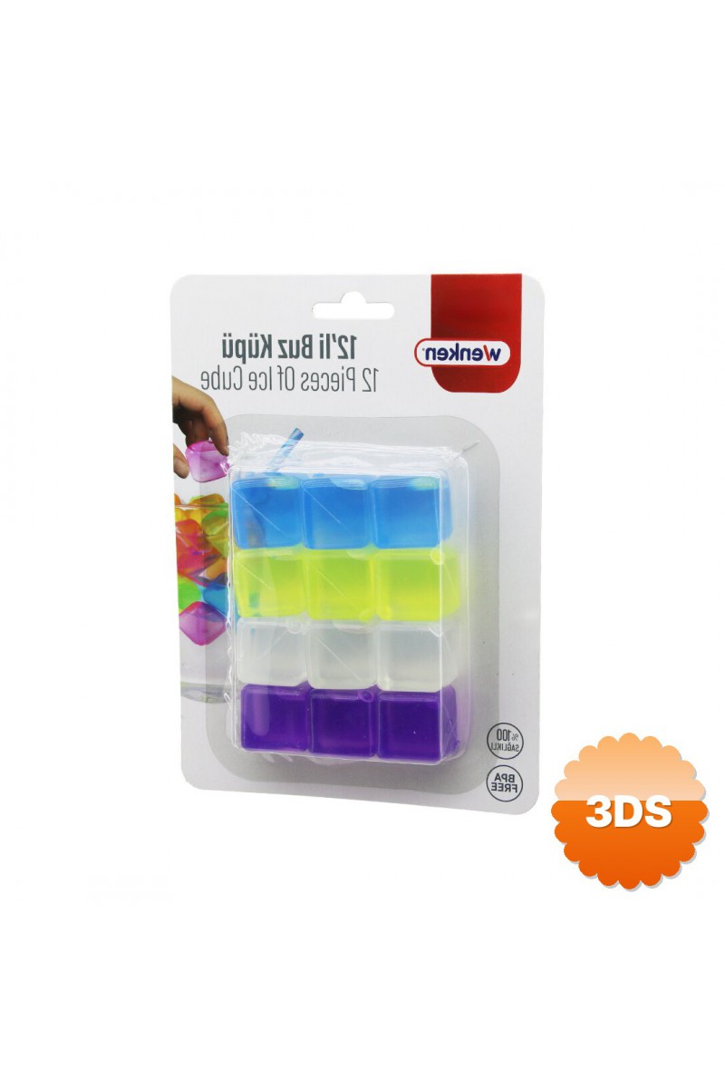 12'li Buz Küpü Seti Su Dolu Renkli Plastik