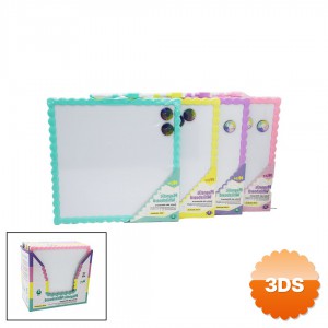 Manyetik Beyaz Yazı Tahtası Çift Taraflı 29x29 cm Renkli Çerçeve
