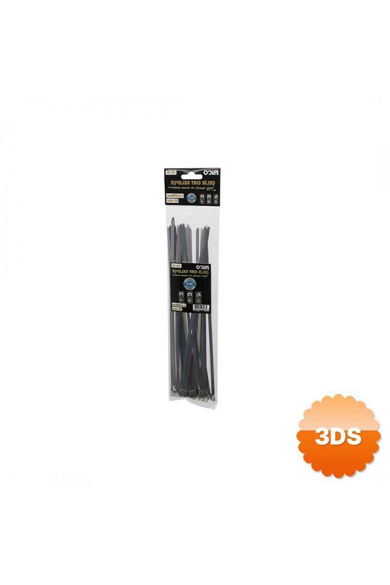 25li Cırt Kelepçe Paslanmaz Çelik Kablo Bağı 4.6x250 mm