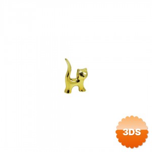 Kedi Tasarımlı Gold Seramik Biblo Mini Boy