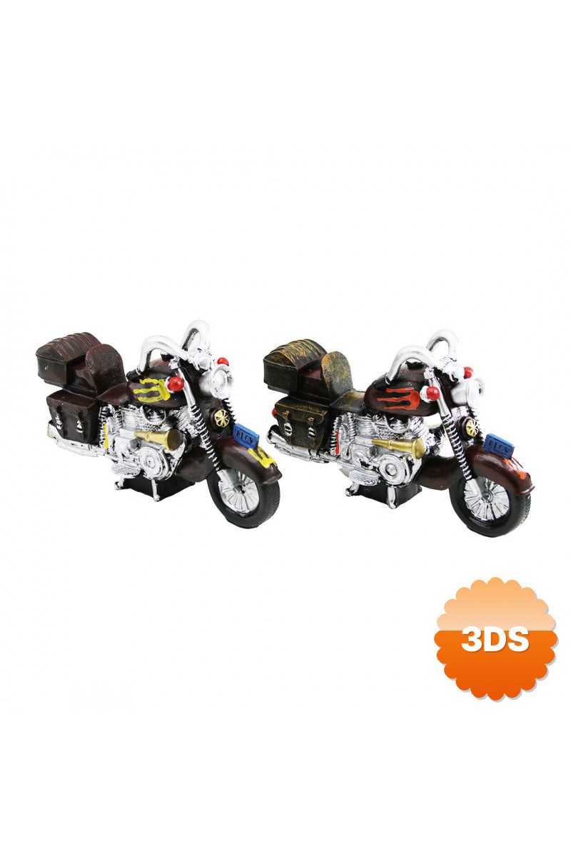 Motosiklet Tasarımlı Dekoratif Kumbara Biblo Reçine 25 cm Vintage