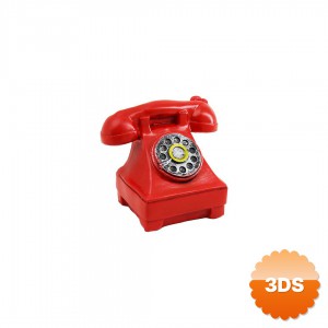 Kırmızı Ankesörlü Telefon Biblosu Vintage Tasarım Reçine