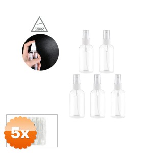 5 Adet Boş Sprey Şişesi - Plastik - 50 ml - Şeffaf