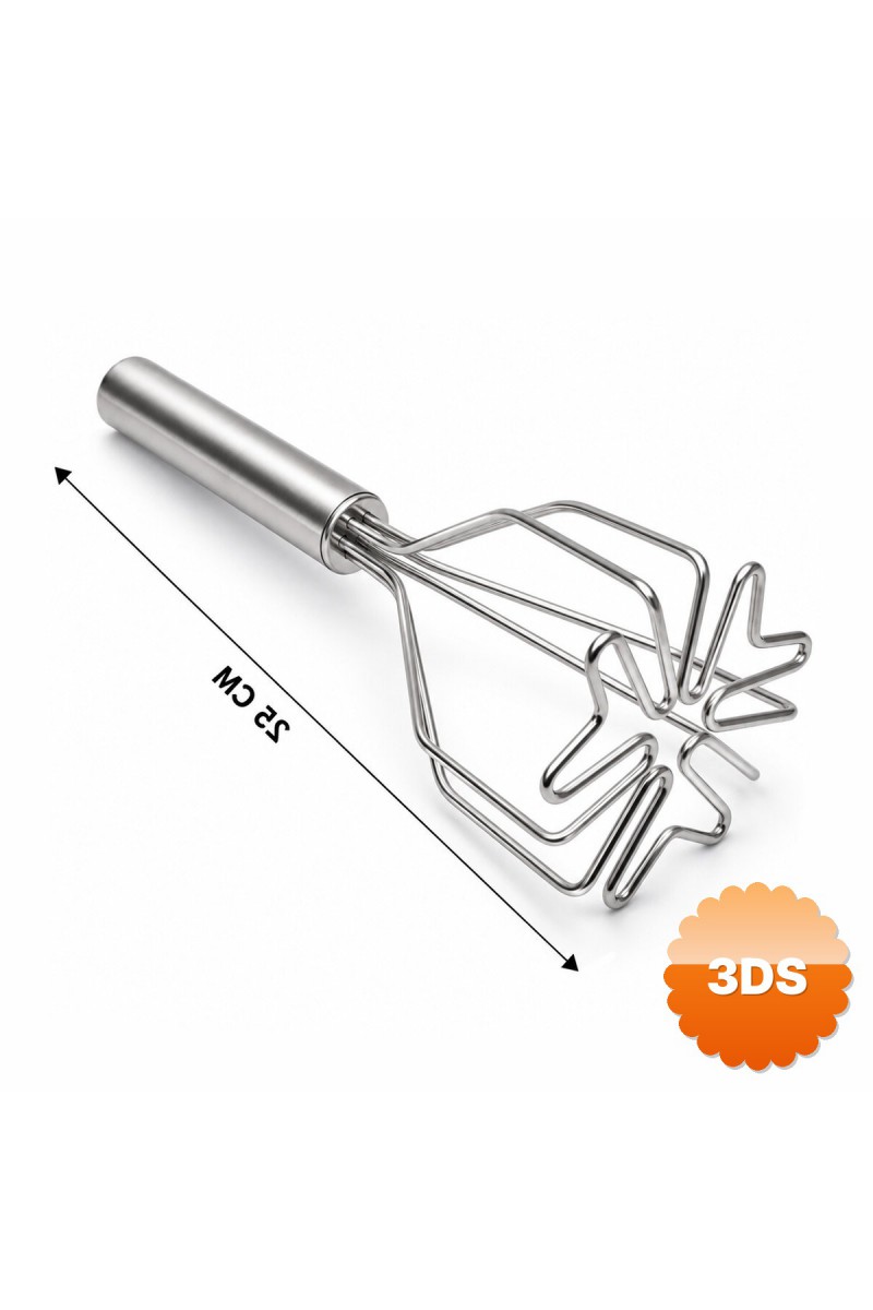 Patates Ezici Kalp Şekilli Paslanmaz Çelik 26 cm