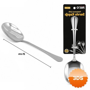 Metal Servis Kaşığı 21 cm Krom Renk