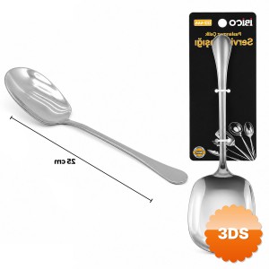 Metal Servis Kaşığı 25 cm Krom Renk