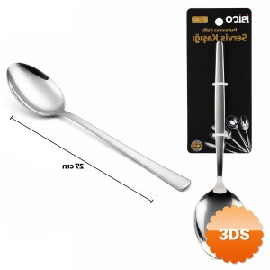 Metal Servis Kaşığı Krom Renk 27 cm