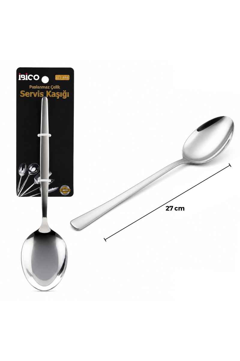 Metal Servis Kaşığı Krom Renk 27 cm