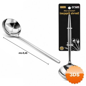 Metal Servis Kepçesi Krom Renk 24.5 cm