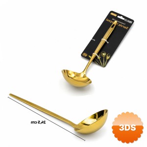 Metal Servis Kepçesi Gold Renk 24.5 cm