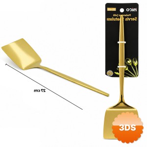 Metal Servis Spatulası Gold Renk 27 cm