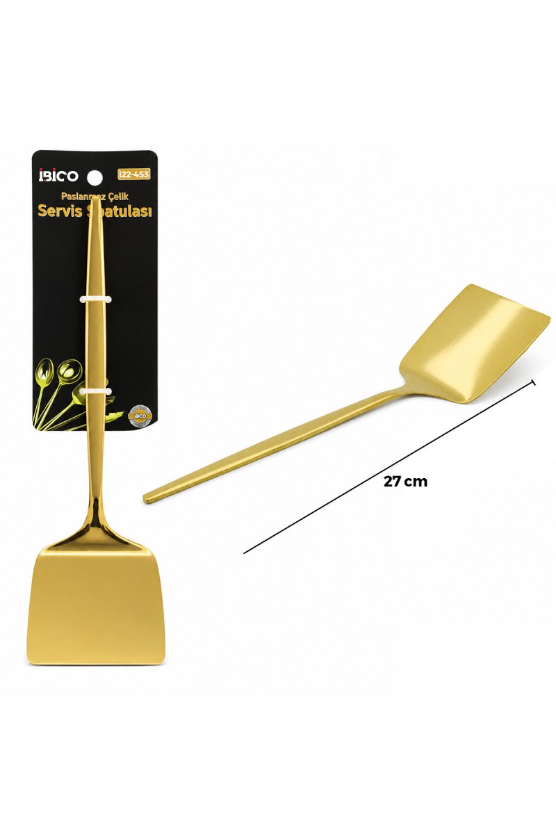 Metal Servis Spatulası Gold Renk 27 cm