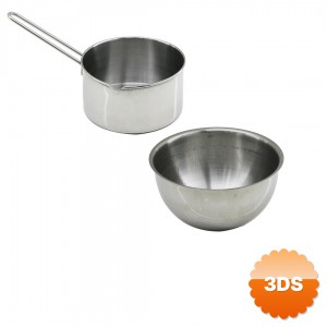 2 Parça Sütlük ve Sosluk Seti 14 cm ve 17 cm Paslanmaz Çelik