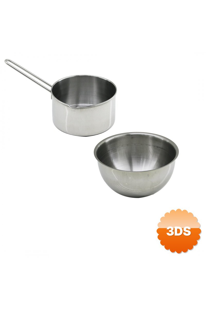 2 Parça Sütlük ve Sosluk Seti 14 cm ve 17 cm Paslanmaz Çelik