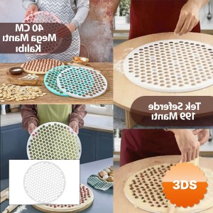 Mega Mantı Kalıbı 40 cm 199 Mantı Kapasiteli