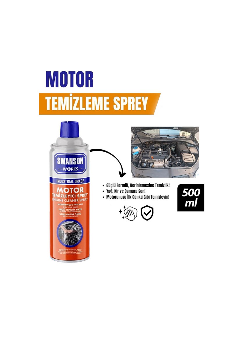 Motor temizleme spreyi 500 ml güçlü formül