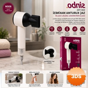 Sinbo Saç Kurutma Makinesi Beyaz 800W BLDC Sessiz Çalışma