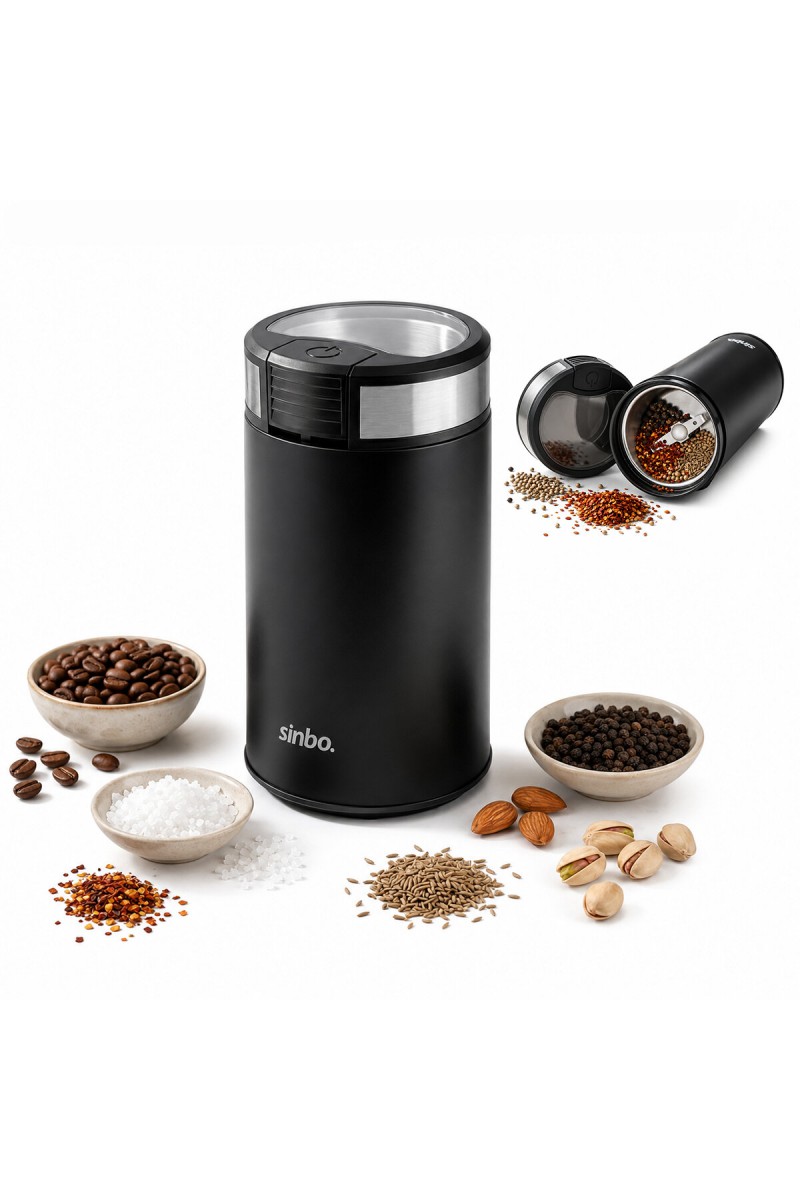 Sinbo Kahve ve Baharat Öğütücü Makine 50 gr Çelik Hazne 2 Bıçaklı