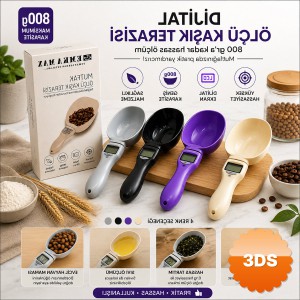 Dijital Ölçü Kaşığı Terazili 800 gr Ölçme Kapasitesi