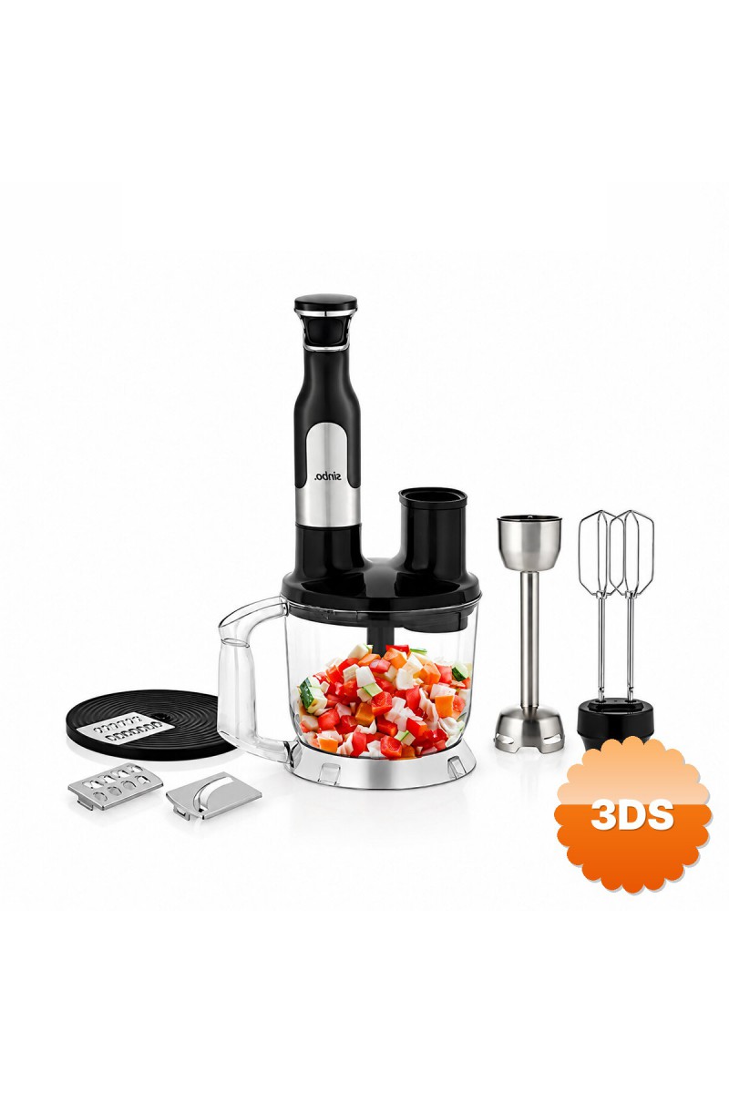 Sinbo El Multi Blender Seti 2 Litre Hazneli Paslanmaz Çelik Bıçaklı